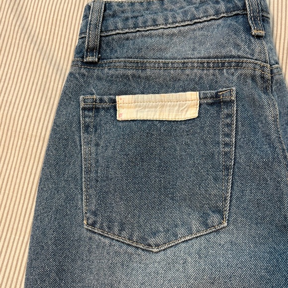 Stylish Blue/Light Pink  Patchwork Jeans BP Responsible measures 14” across - Picture 7 of 9